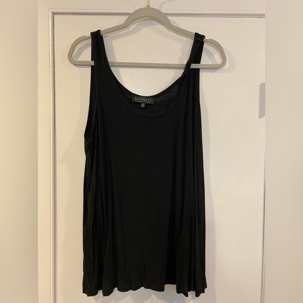Eloquii Black Tank Top, Size 18/20